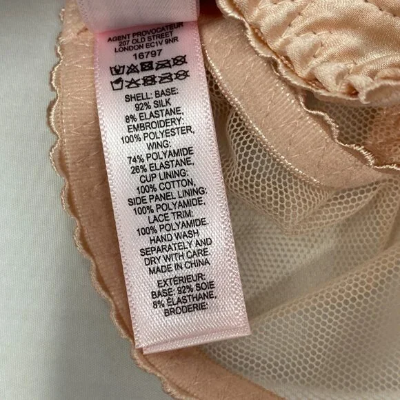 Agent Provocateur Helene Peach Silk Bra 34B - Picture 16 of 16
